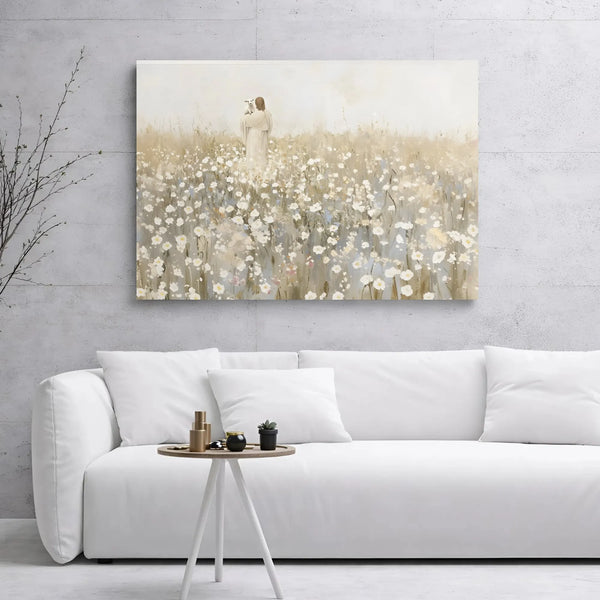 Jesus With Lamb Wall Art | Biblical Shepherd Canvas Print | Premium 1.25-Inch Gallery Wrap | Christian Home Decor & Religious