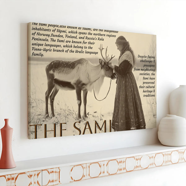 Sami People Canvas Print | Indigenous Culture Documentary Art | Premium Gallery Wrap Wall Decor | Educational Historical Gift