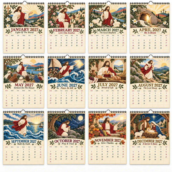 2027 Walking With Jesus Wall Calendar