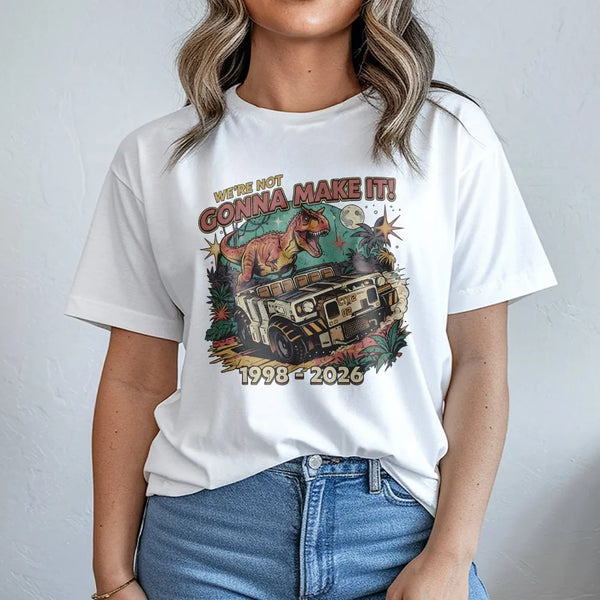 Dinosaur Graphic T-Shirt | Retro Jungle Adventure Print | 100% Premium Cotton Tee | Funny Gift For Dino Lovers And Paleontolo